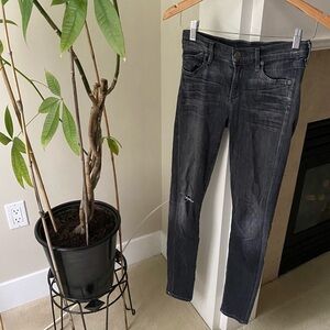 CITIZENS OF HUMANITY Dark Wash Low Rise Ripped Avedon Skinny Jeans